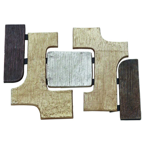 Assorted Colours Metal Wall Sculpture (D3 x W44 x H31cmÂ )