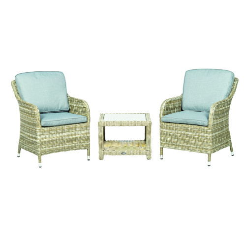 Wentworth Natural Rattan 2 Seater Imperial Companion Set