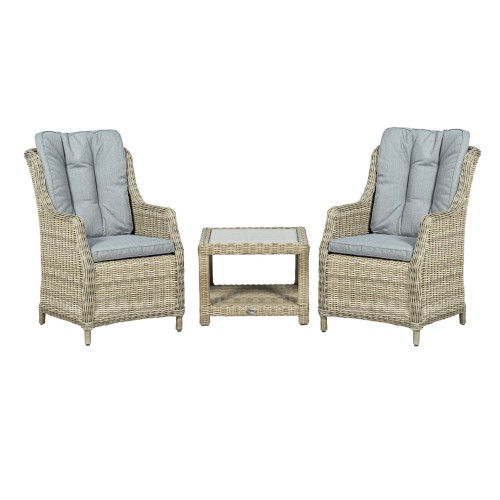 Wentworth Natural Rattan 2 Seater Comfort Companion Set