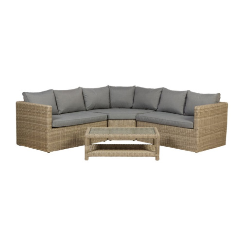 Wentworth Natural Rattan 6 Seater Corner Lounging Set