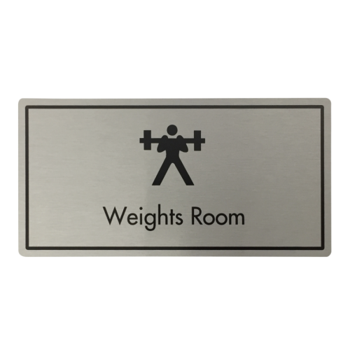 Metal Adhesive Weights Room Door Sign 20 x 10cm (Box of 5)