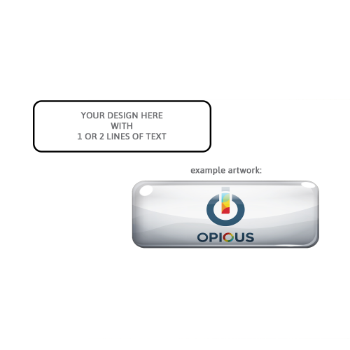 Magnetic Slim Rectangular Name Badge 8 x 2.5cm