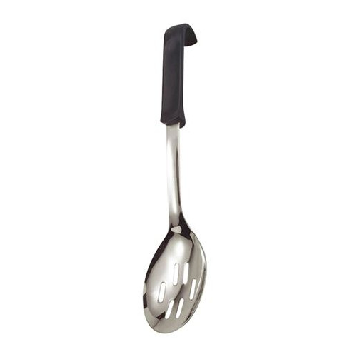 Black Plastic Handled Slotted Spoon