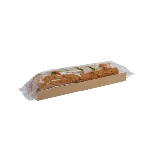 Kraft Baguette Tray with Film (Box of 1000)