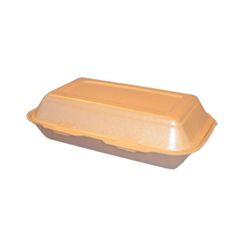 Cream Bagasse Sugarcane Clamshell Rectangle Box (Box of 500)