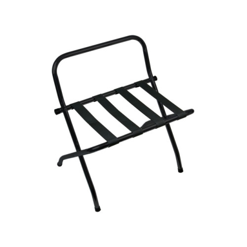 Corby of Windsor Ashton Metal Luggage Rack with Back - Black