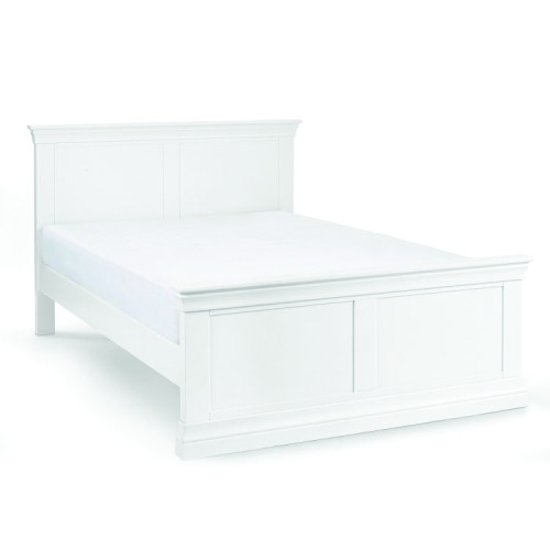 Clermont White Solid Pine HFE Wooden Bed - Double (D206 x W150 x H105cm)