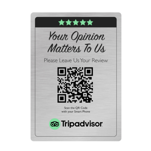 Please Leave Us A Review Tripadvisor Sign 15 x 21cm (Box of 5)