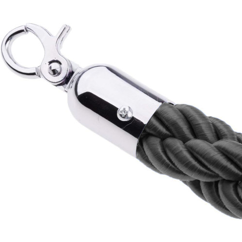 Silver and Black Barrier Rope 1.5m
