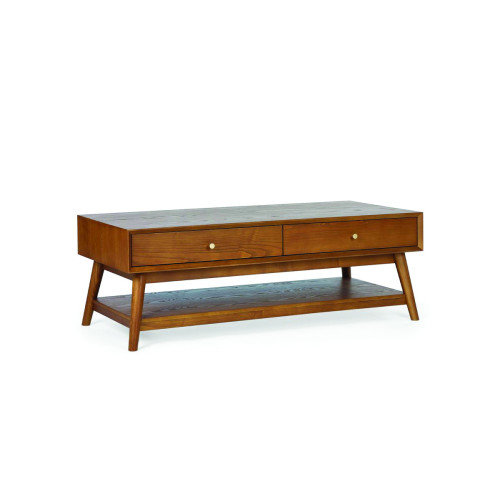 Lowry Cherry Ash Wood Coffee Table (D60 x W120 x H42cm)