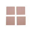 Set of 4 Deco Pink & Gold Foil Print Plastic Coasters