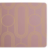 Set of 4 Deco Pink & Gold Foil Print Plastic Coasters