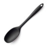 Black Silicone Solid Spoon 28cm