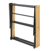 Bamboo 3 Tier Extendable Concertina Airer (H107 x W48-75 x D37cm)