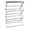 Bamboo 3 Tier Extendable Concertina Airer (H107 x W48-75 x D37cm)
