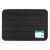 Polyester with Rubber Backing Doormat (H1 x W60 x D40cm) - Grey/Black