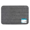 Polyester with Rubber Backing Doormat (H1 x W60 x D40cm) - Grey/Black