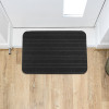 Polyester with Rubber Backing Doormat (H1 x W60 x D40cm) - Grey/Black