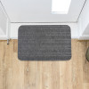 Polyester with Rubber Backing Doormat (H1 x W60 x D40cm) - Grey/Black