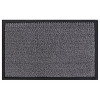Commodore Polypropylene with Vinyl Backing Doormat  - Grey/Black (H1 x W60 x D40cm) - Grey/Black