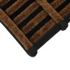 Coir Bristles with Rubber Base Boot Scraper Mat (H3 x W35 x D30cm) - Natural