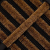 Coir Bristles with Rubber Base Boot Scraper Mat (H3 x W35 x D30cm) - Natural
