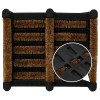 Coir Bristles with Rubber Base Boot Scraper Mat (H3 x W35 x D30cm) - Natural