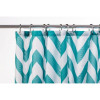 Croydex Polyester Aqua Chevron Shower Curtain 180cm (H180 x W180 x D0.4cm)