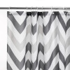 Croydex Polyester Grey Chevron Shower Curtain 180cm (H180 x W180 x D0.4cm)