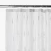 Croydex Polyester Silver Dotty Shower Curtain 180 x 180cm (H180 x W180 x D0.4cm)