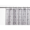 Croydex Polyester Grey Medallion Shower Curtain 180cm (H180 x W180 x D0.4cm)