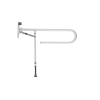 Croydex Fold Away Hand Rail with Drop Down Leg - White