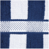 650g White and Navy Blue Striped Towelling Bath Towel
