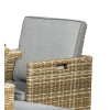 Wentworth Natural Rattan 10 Seater Cube Set with 6 Chairs and 4 Foot Stools