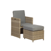 Wentworth Natural Rattan 10 Seater Cube Set with 6 Chairs and 4 Foot Stools
