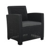 Faro Black Rattan Effect 4 Seater Coffee Set