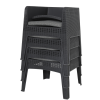 Faro Black Rattan Effect 4 Seater Cube Set