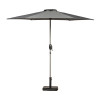 2.5m Brushed Aluminium Crank and Tilt Parasol - Grey