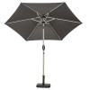 2.5m Brushed Aluminium Crank and Tilt Parasol - Grey