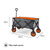 Vonhaus Folding Trolley 120 Litre (H68-104 x W49 x D99cm)