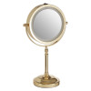 Gold Colour Iron LED Table Mirror