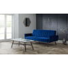 Afina Blue Velvet Fabric Sofa Bed  (D92 x W209 x H83)