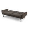 Afina Grey Velvet Fabirc Sofa Bed (D92 x W209 x H83)