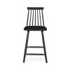 Alassio Black Spindle Back Solid Wood Bar Stool (H112 x W49 x D53cm)