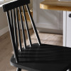 Alassio Black Spindle Back Solid Wood Bar Stool (H112 x W49 x D53cm)
