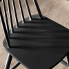 Alassio Black Spindle Back Solid Wood Bar Stool (H112 x W49 x D53cm)
