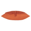 Rust Tufted Leaf Design Square Cushion 43 x 43cm