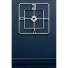 Silver Metal Square Roman Numeral Wall Clock (D5 x W50 x H50cm )