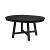 Annika Satin Black Oak Veneer Extending Round Dining Table (H75 x W154 x D115cm)