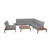 Aspen Teak Wood 6 Seater Corner Lounging Set